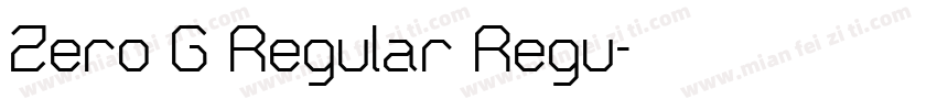 Zero G Regular Regu字体转换